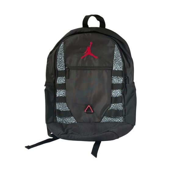 Nike Air Jordan Jumpman Backpack Black Red Men's School Gym Travel Bag - Picture 1 of 5
